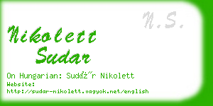 nikolett sudar business card